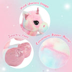 Muiteiur Peluche de unicornio rosa de 31.6 pulgadas, unicornio de peluche