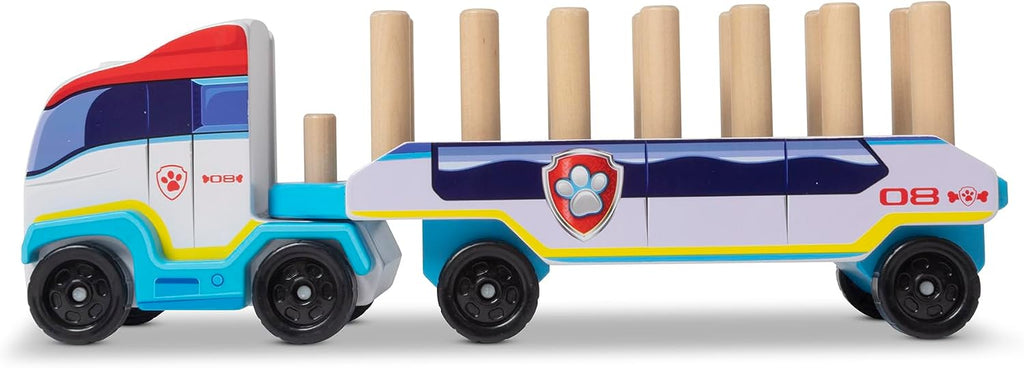 Melissa & Doug Camión de Bloques de Madera ABC de la Patrulla Canina (33 piezas)