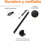 Amazon Basics Regleta protectora de sobretensiones, 12 tomas, resistente, metal, 600 julios, cable de extensión de 6 pies, amplio espaciado, montable, negro