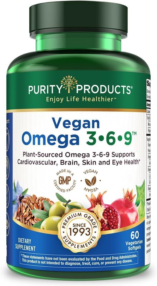 Purity Products Omega 3-6-9 Fórmula Vegana y Vegetariana - Complejo...