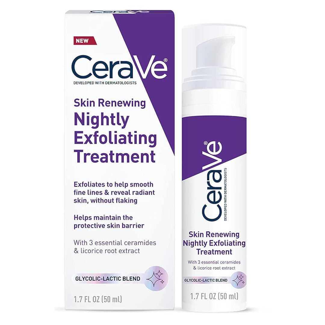 CeraVe Tratamiento Nocturno Exfoliante Renovador de la Piel, Suero...