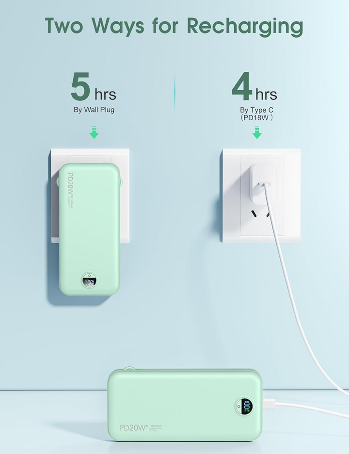 Banco de energía portátil, cargador de teléfono PD20W de 10000 mAh...