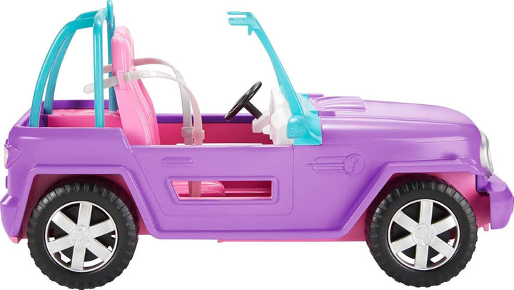 Barbie - Vehículo todo terreno color morado con asientos