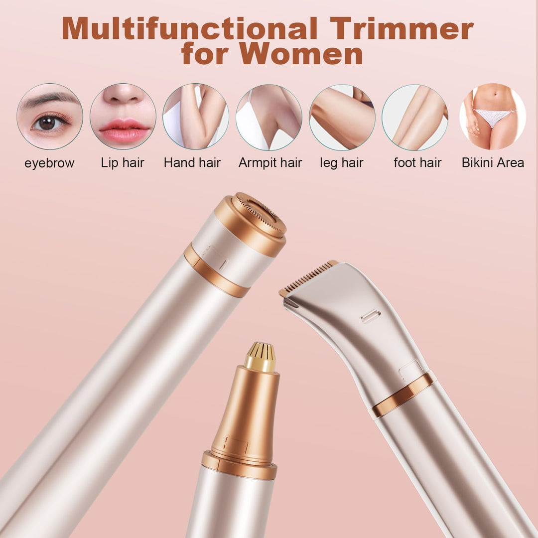 Afeitadora facial 3 en 1 para mujer, recortadora eléctrica de cejas...