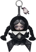 POP MART SKULLPANDA × Wednesday Plush Keychain（Classic Dress Version）