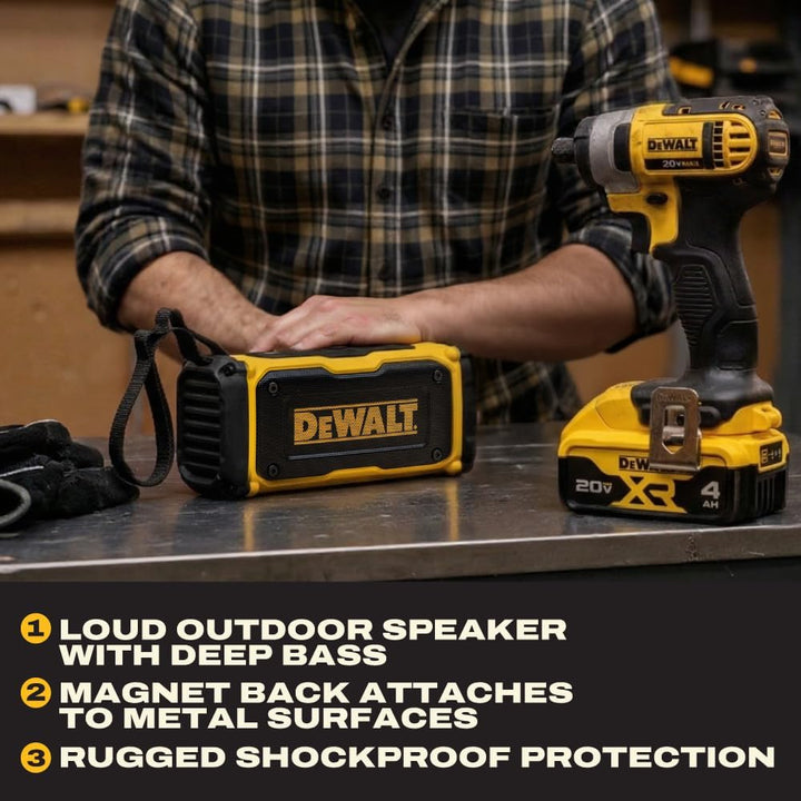 DEWALT Altavoz Bluetooth magnético ToughSound Pro de alta resistenc...