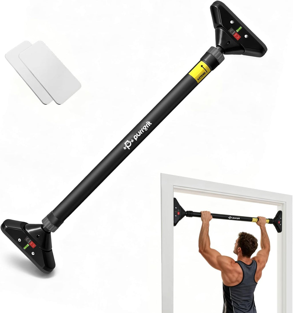 Barra de Tijera para Puerta Ajustable sin Tornillos de 440 lbs