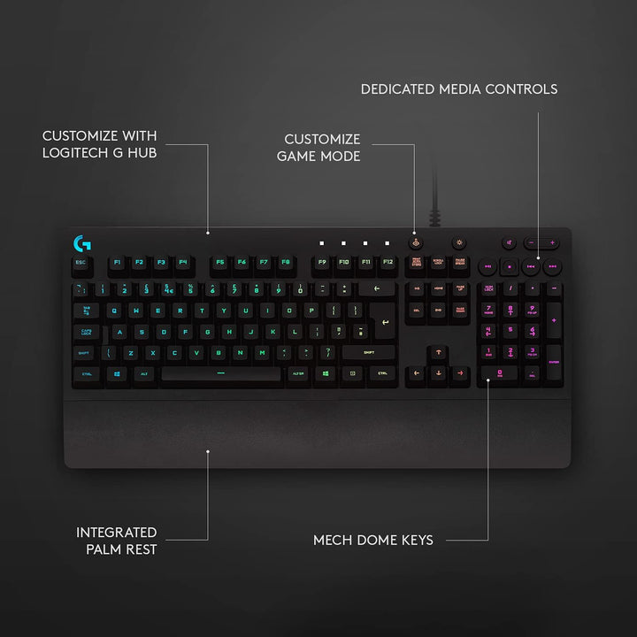 Logitech G213 Prodigy Teclado para videojuegos, teclas retroilumina...