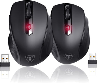 HOTWEEMS D-09 - Mouse inalámbrico para computadora portátil, Ergo G...