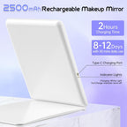 FUNTOUCH Espejo recargable grande del maquillaje del viaje 2500mAh con la