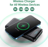 Cargador portátil inalámbrico 30,800 mAh, 15 W de carga inalámbrica...