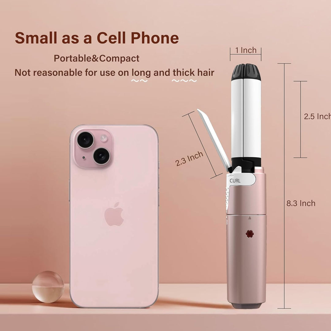 VAV Mini Plancha rizadora de pelo 2 en 1 de viaje, plancha plana de...