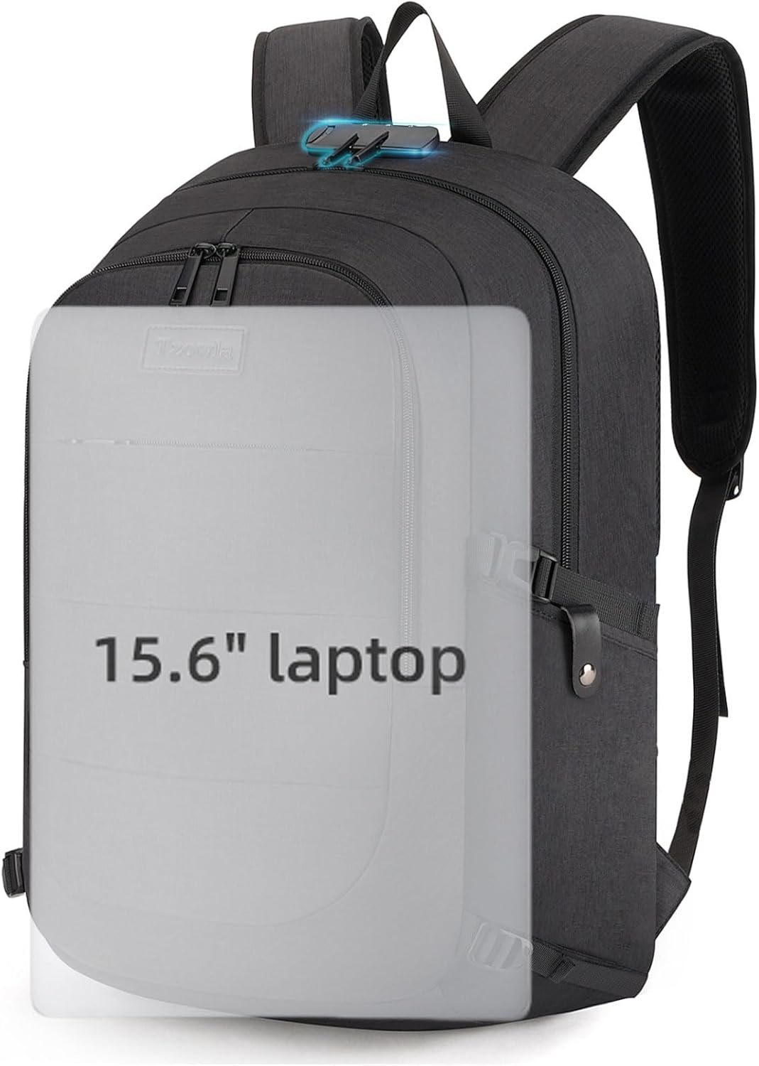 Tzowla, mochila para computadora portátil de viaje resistente al ag...