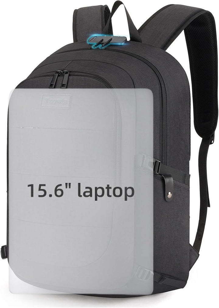 Tzowla, mochila para computadora portátil de viaje resistente al ag...