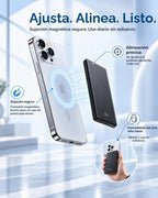 Cargador portátil magnético ultra delgado para iPhone, compatible con MagSafe Power Bank