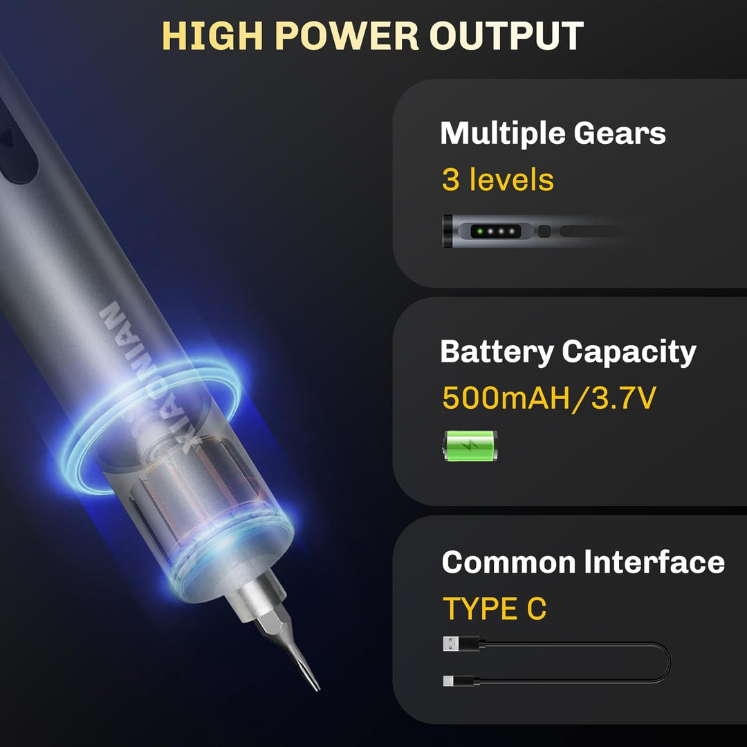 Juego de destornilladores eléctricos de precisión de 3.7V, 50 en 1...