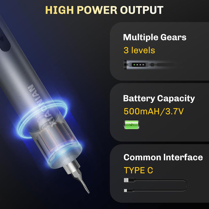 Juego de destornilladores eléctricos de precisión de 3.7V, 50 en 1...