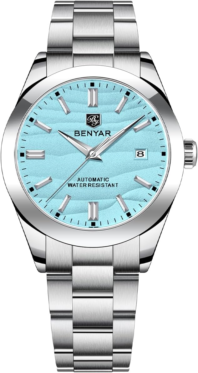 BENYAR Relojes para hombre, cronógrafo de cuarzo, marca de lujo, impermeable, relojes de pulsera de cuero marrón para hombres