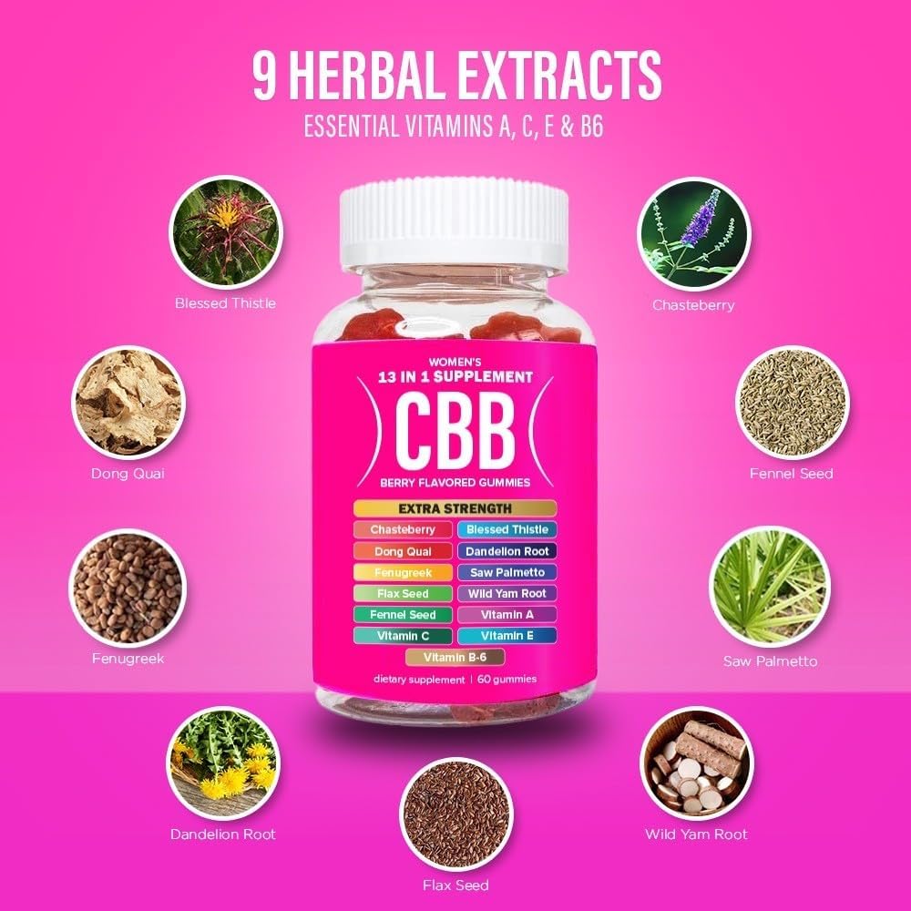 Curvy Body Bears CBB 13 en 1 - Gomitas multivitamínicas para mujer...
