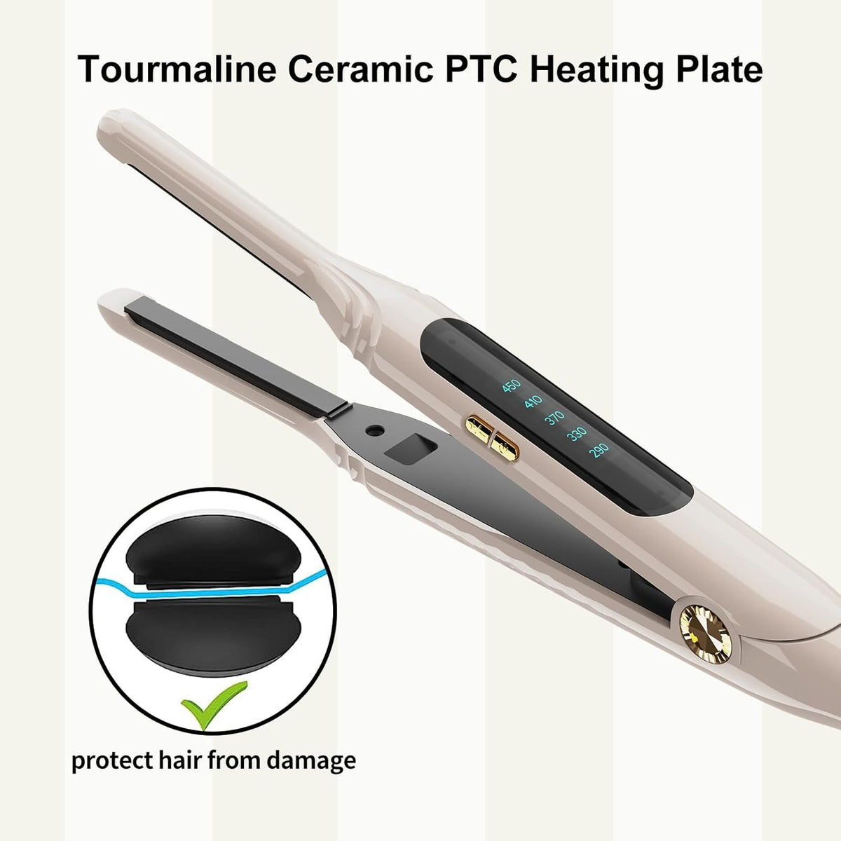 Mvxitanny Mini Plancha para el Cabello 3\/10'' Planchas Peq...