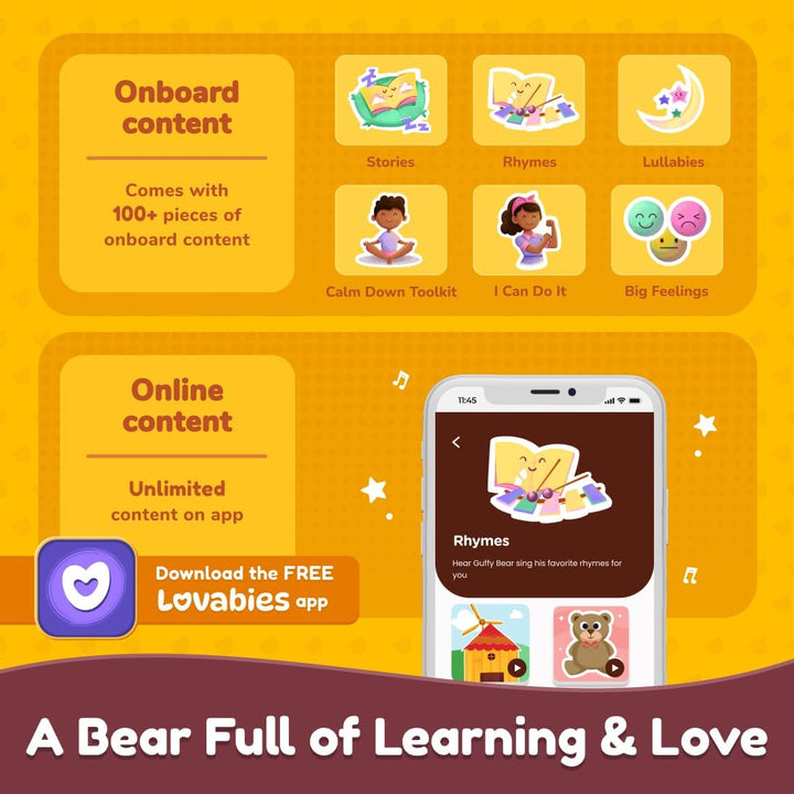 Lovabies Guffy by PlayShifu | Juguete de peluche interactivo para n...