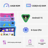 plimpton Tablet infantil mejorada 2026, tableta Android 15 de 10 pu...