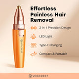 VG VOGCREST Recortadora Facial de Cejas: Depilación Facial Recargab...