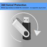 Paquete de 10 Enfain Memorias Flash USB 2.0 Giratorias de 16GB: Alm...