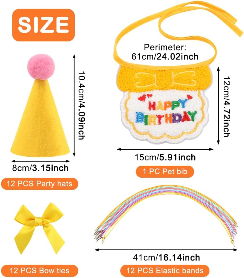 12 mini sombreros de fiesta para animales de peluche