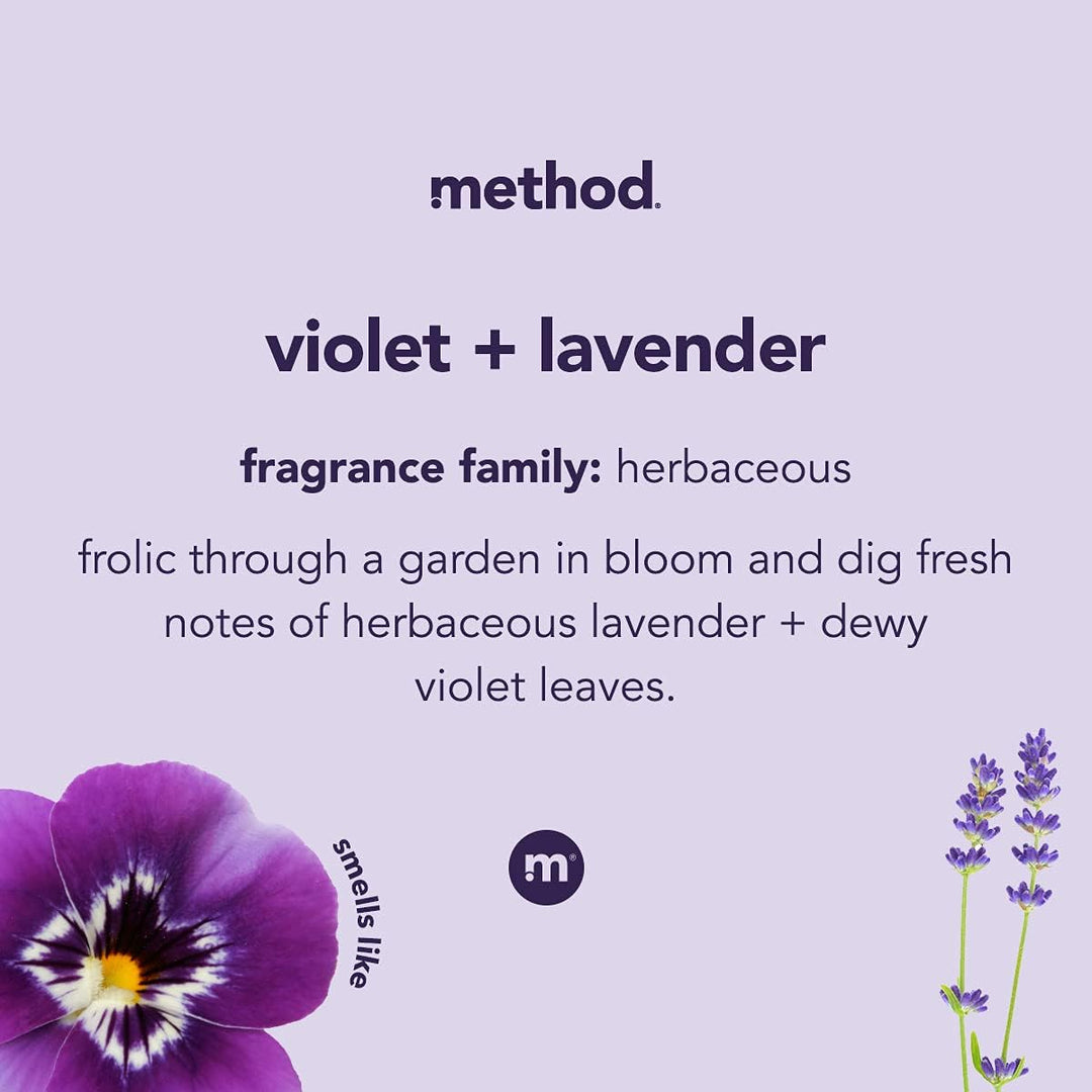 Method Jabón de manos en gel, violeta + lavanda, botella de alumini...