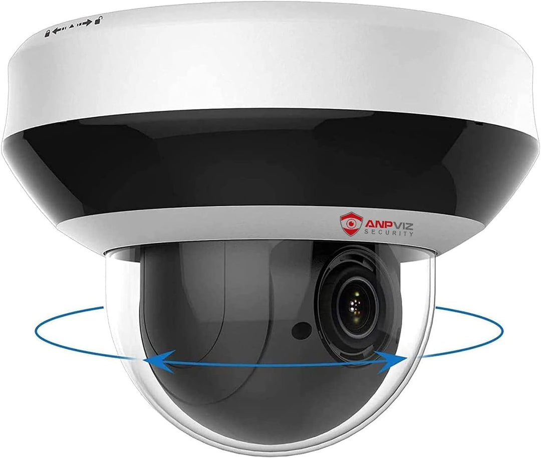 Anpviz Cámara IP PoE PTZ de 4 MP, zoom óptico 4X, protección perime...