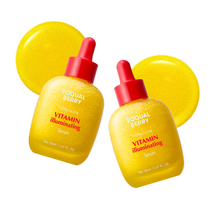 EQQUALBERRY - Suero iluminador de vitamina doble, niacinamida al 4%...