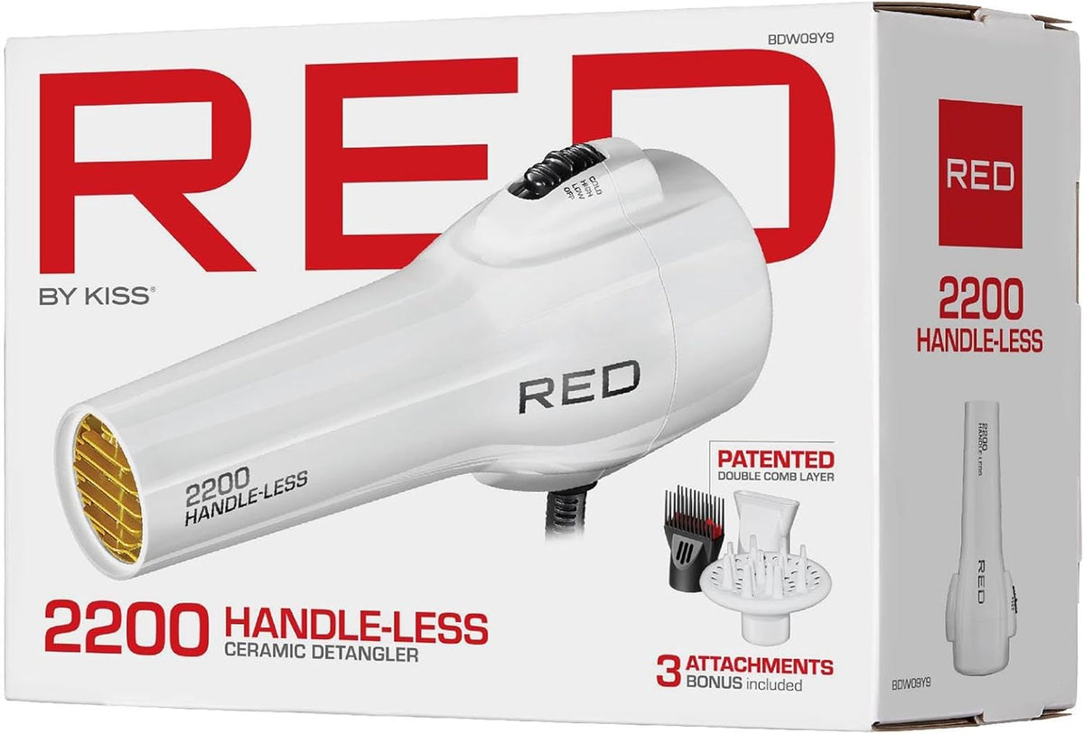 Secador de pelo sin mango Red by KISS 2200 W de cerámica y turmalin...