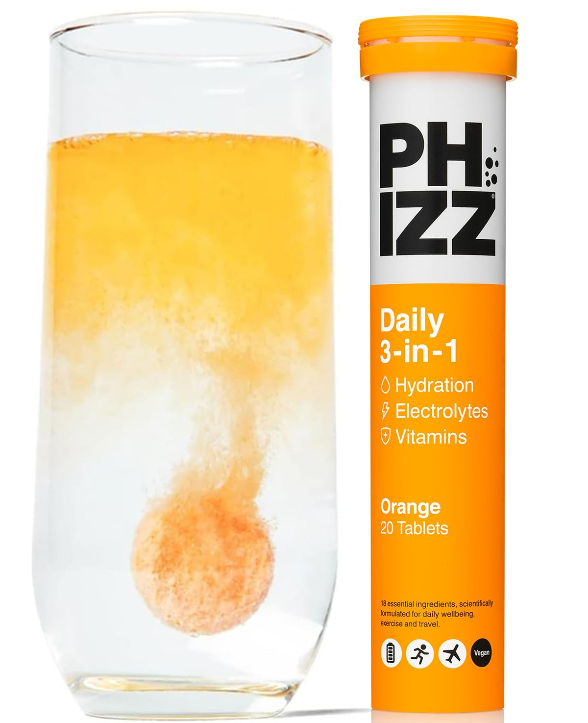 Phizz Tabletas multivitamínicas de rehidratación con electrolitos -...