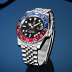 CADISEN Pagani Design 1662 GMT Reloj Automático Mecánico de Hombre de Grado Superior, Acero Inoxidable, Cristal de Zafiro, Reloj Deportivo de Buceo para Hombre, 1.57 pulgadas, Fecha, Resistente al