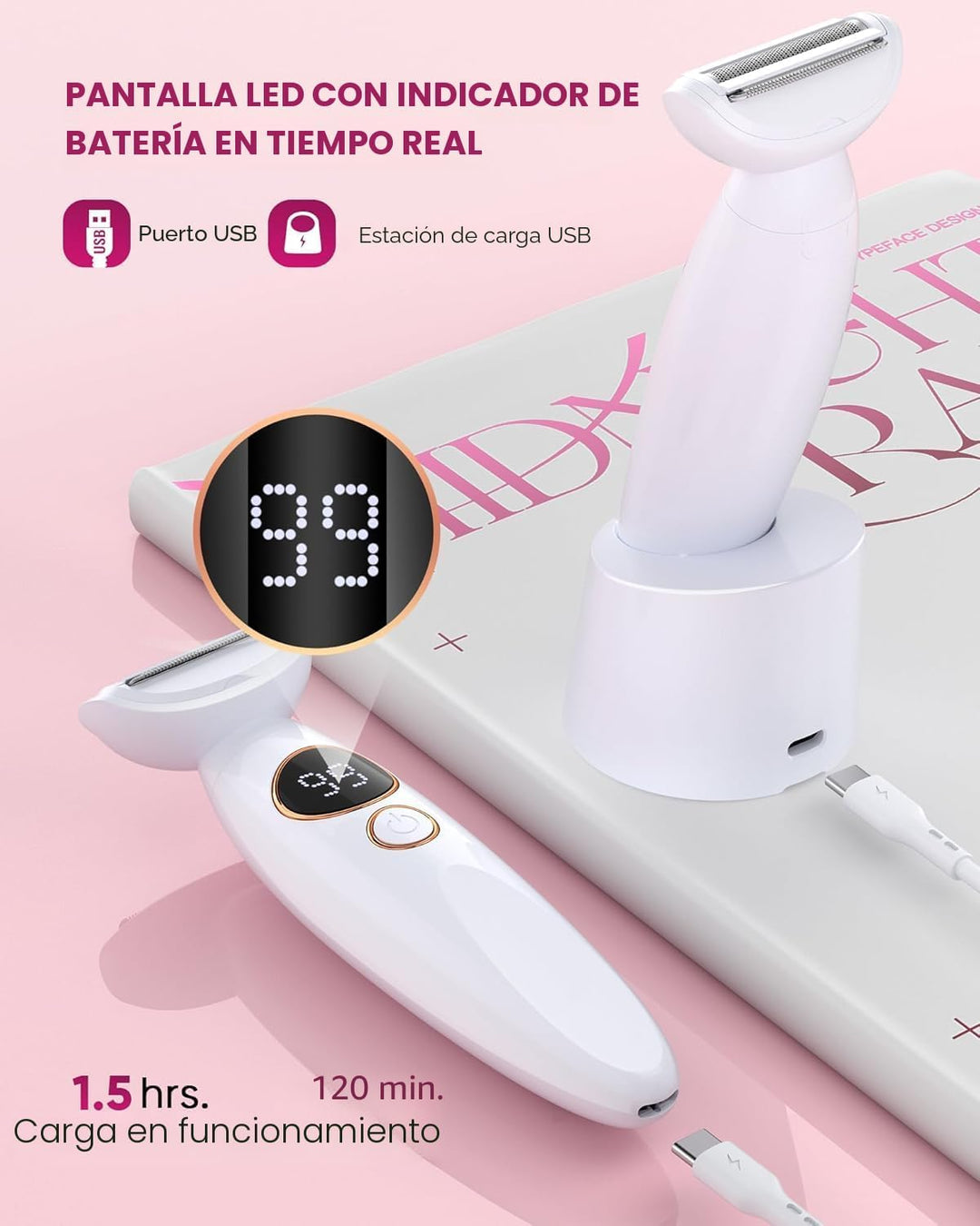 ANYLIV Recortadora de bikini 3 en 1 para mujer, maquinillas de afei...