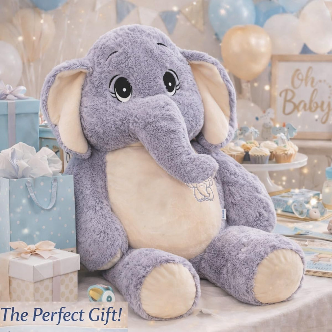 Animal de peluche de elefante gigante de 39 pulgadas, juguete de pe...