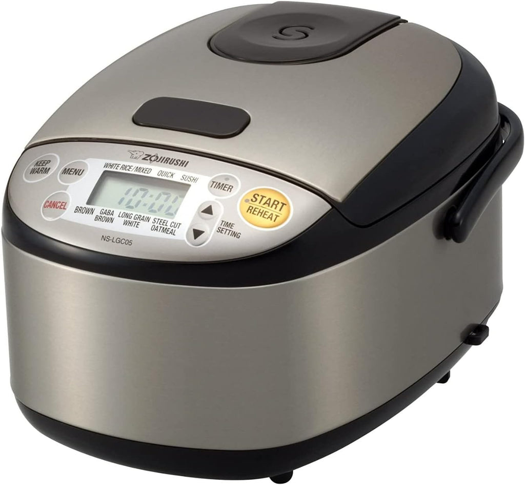 Zojirushi ns-lgc05 X B Micom Arrocera y calentador inoxidable, negro