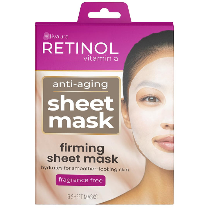 LIVAURA Retinol - Máscara de hoja antienvejecimiento \u2013 Mascari...