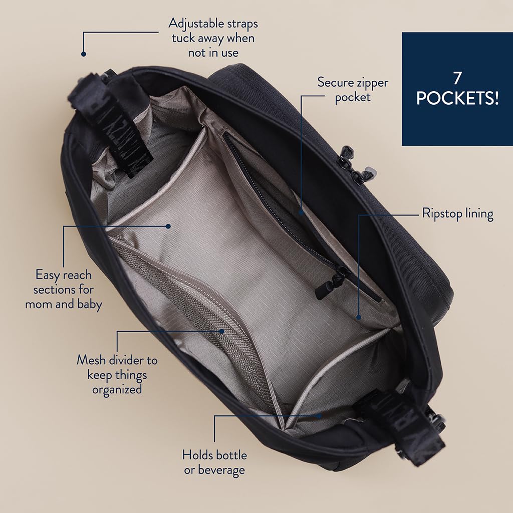 Itzy Ritzy Belong Cargo Caddy Organizador de cochecito y bolsa cruzada