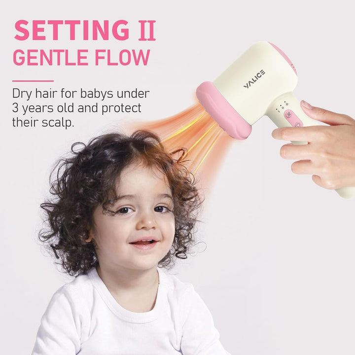 YALICE Secador de pelo inalámbrico para bebés y niños, secador de p...