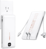 VEEKTOMX Cargador portátil con cables integrados 10000 mAh, banco d...
