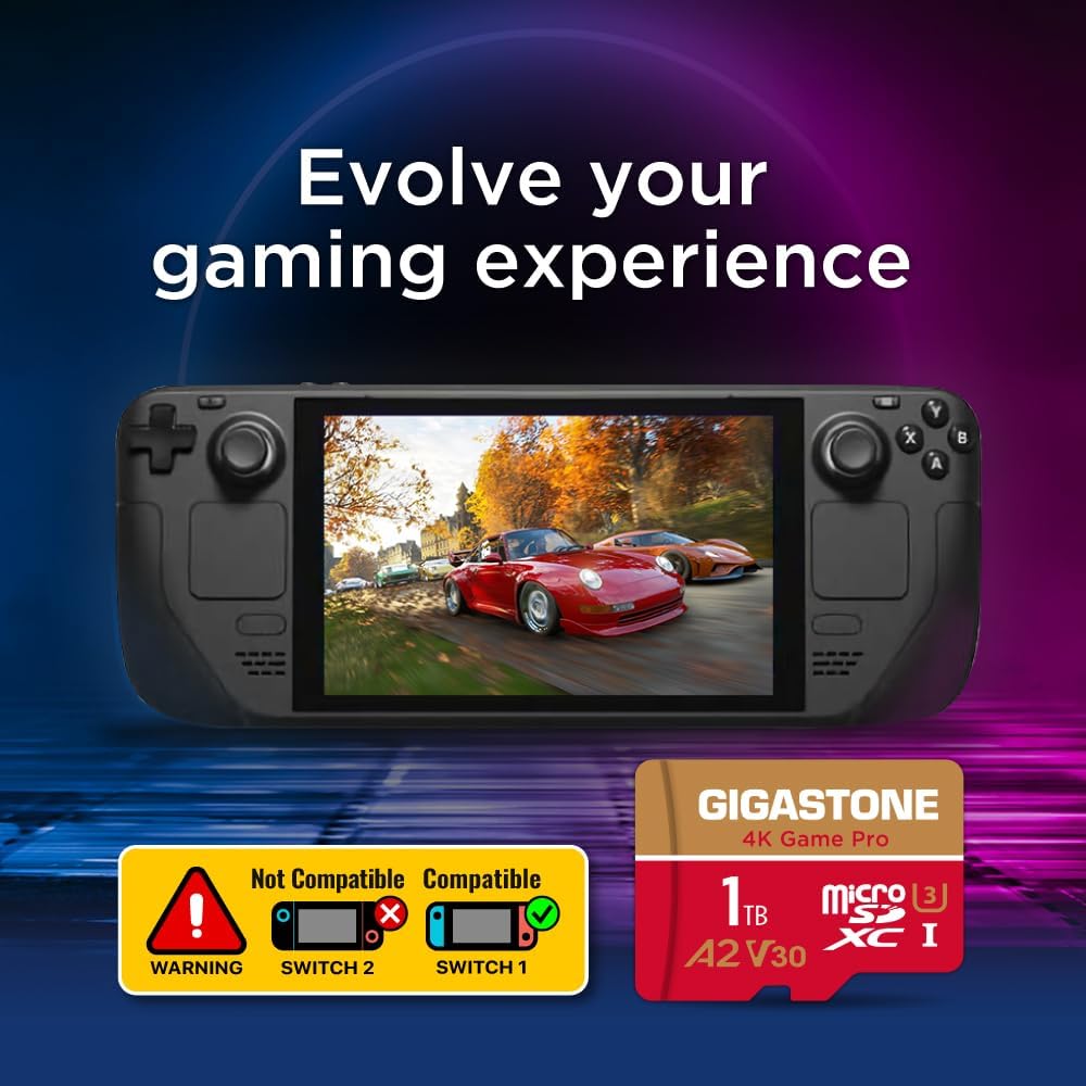 【Solo para Switch 1】Tarjeta Micro SD GIGASTONE de 1 TB, 4K Game Pro...