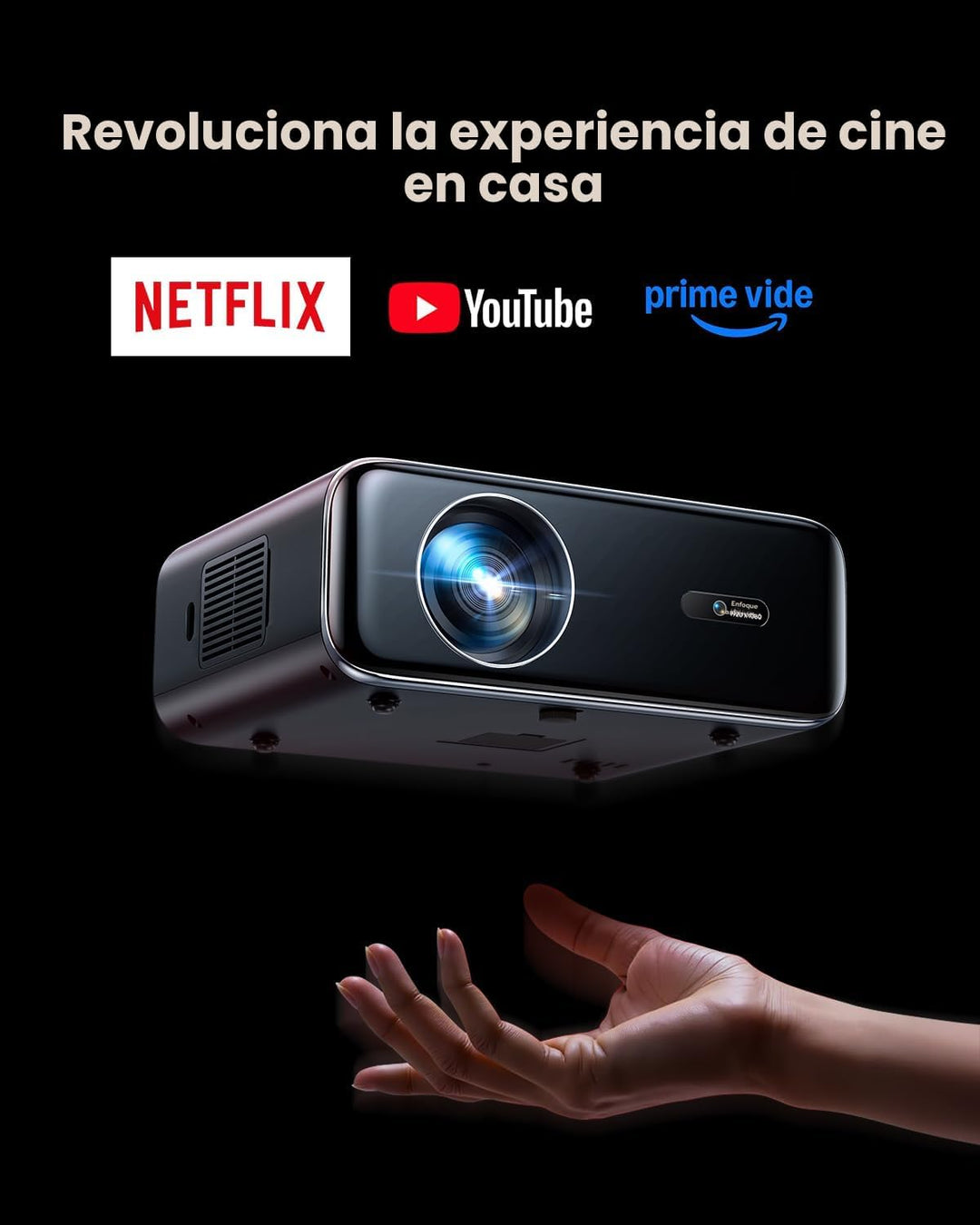 [Built-in Official Apps\/4K Support] Smart Outdoor Projector with W...