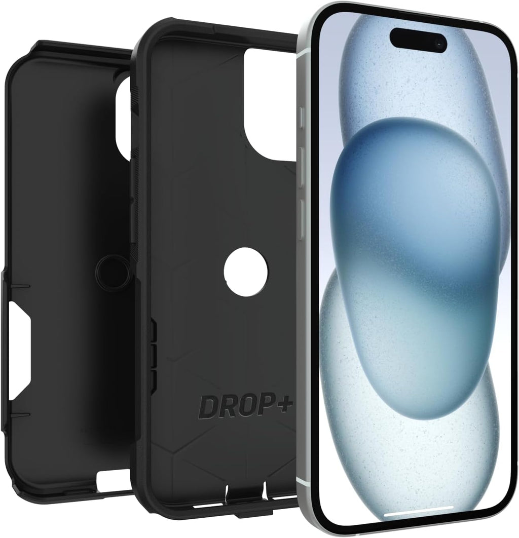 OtterBox iPhone 17e, 16e, 15, 14, & 13 Commuter Series Case - negro, Slim & Tough, Pocket-Friendly, con puerto Protection - Thin & Protective iPhone Case, Dual-Layer, Impact Absorbing iPhone Case