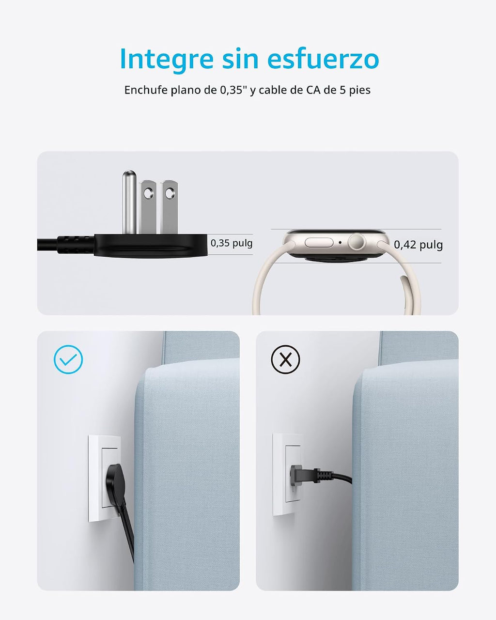 Anker Cargador de Escritorio, regleta 9-en-1 con protector contra sobretensiones de 300J, 100W