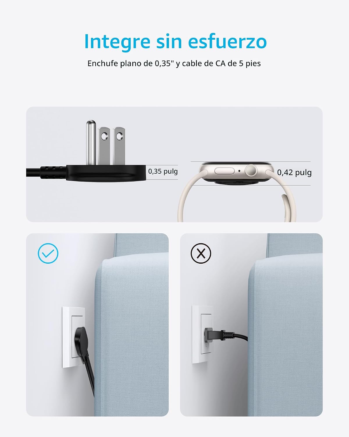 Anker Cargador de Escritorio, regleta 9-en-1 con protector contra sobretensiones de 300J, 100W