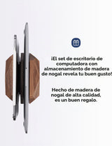 Nuvograin Soporte doble para laptop, soporte vertical ajustable par...