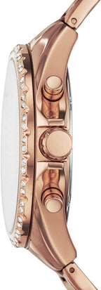 Fossil Reloj cronógrafo de cuarzo de acero inoxidable para mujer Modern Courier