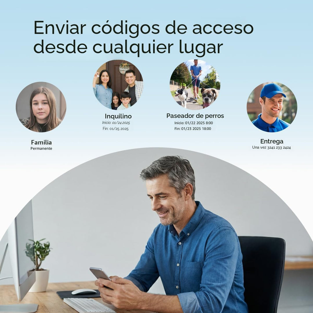 ULTRALOQ U-Bolt Pro - Cerradura inteligente WiFi con sensor de puer...